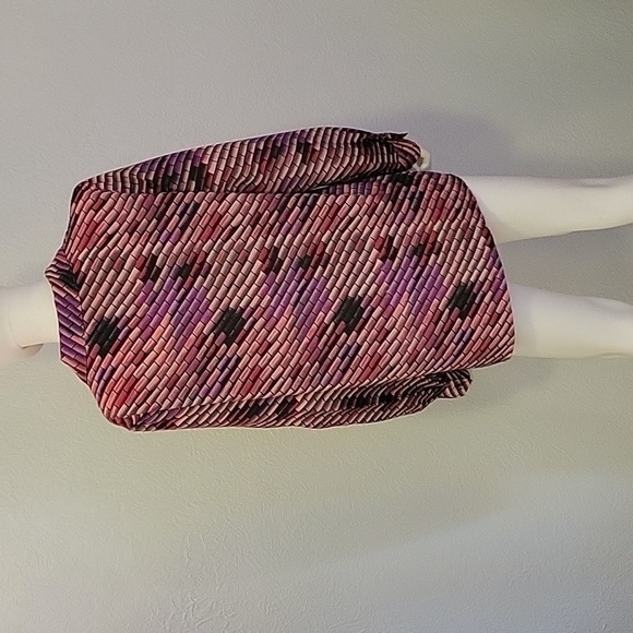 M-ILANO Gold Label Candy Pink Psychedelic Button Down Long Sleeve Disco Shirt - Picture 4 of 6